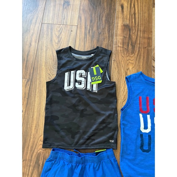 Boys' DSG Tank & Shorts Bundle – Blue & Camo – Size XS - Picture 2 of 4